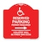 Signmission Modern Isa Connecticut Reserved Parking Permit Required Violators Fin Alum, 18" x 18", RW-1818-23872 A-DES-RW-1818-23872 - alternate 1